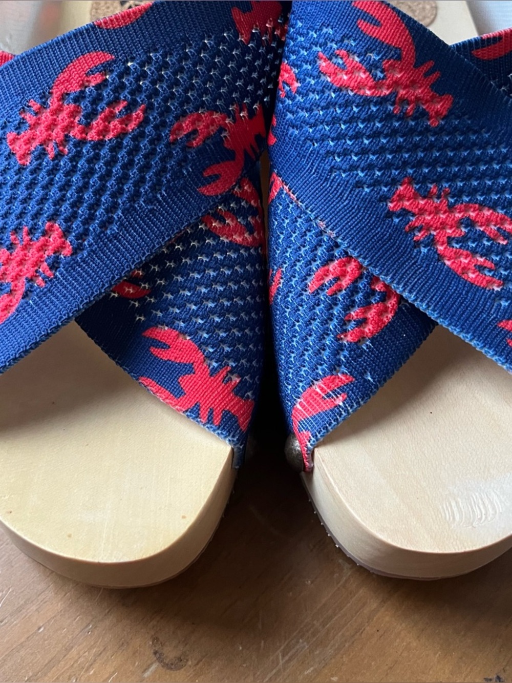 NWOT Jax & Bard Libby Hill Lobster Kitsch Wooden Platform clog Sandals 8.5 - 9 - Picture 8 of 10